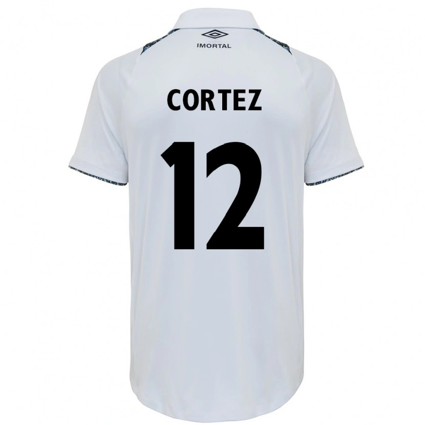 Danxen Kinder Bruno Cortez #12 Weiß Blau Auswärtstrikot Trikot 2025/26 T-Shirt