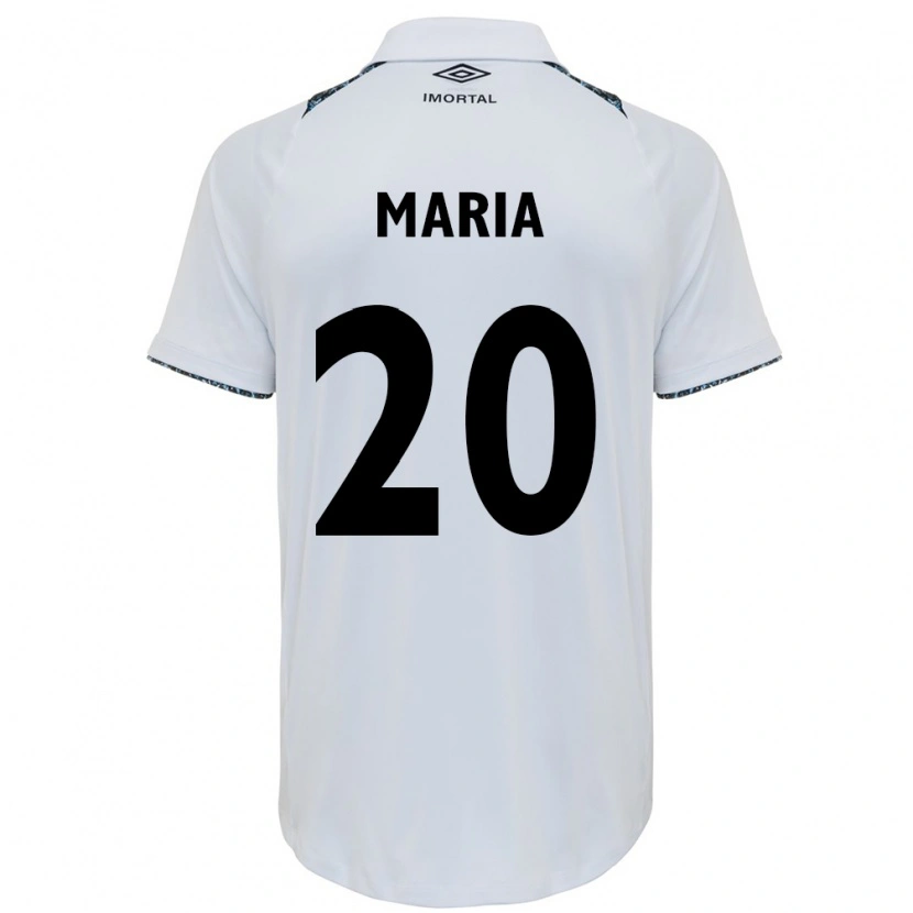 Danxen Kinder Maria De Lourdes Ribeiro Silva #20 Weiß Blau Auswärtstrikot Trikot 2025/26 T-Shirt