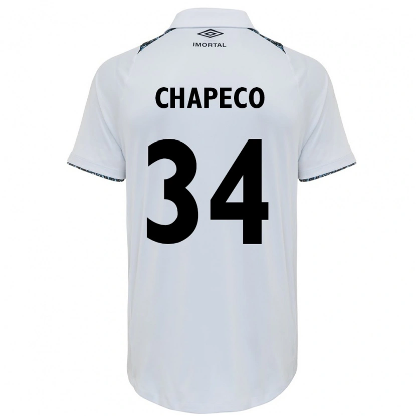 Danxen Kinder Gabriel Chapeco #34 Weiß Blau Auswärtstrikot Trikot 2025/26 T-Shirt