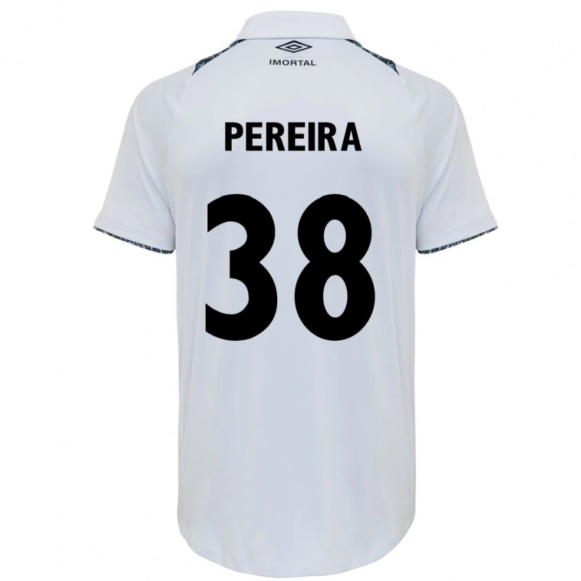 Danxen Kinder Leo Pereira #38 Weiß Blau Auswärtstrikot Trikot 2025/26 T-Shirt