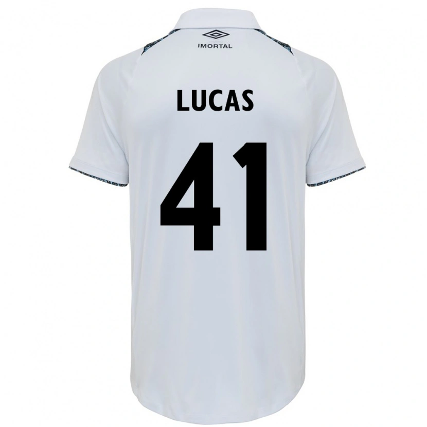Danxen Kinder Pedro Lucas #41 Weiß Blau Auswärtstrikot Trikot 2025/26 T-Shirt