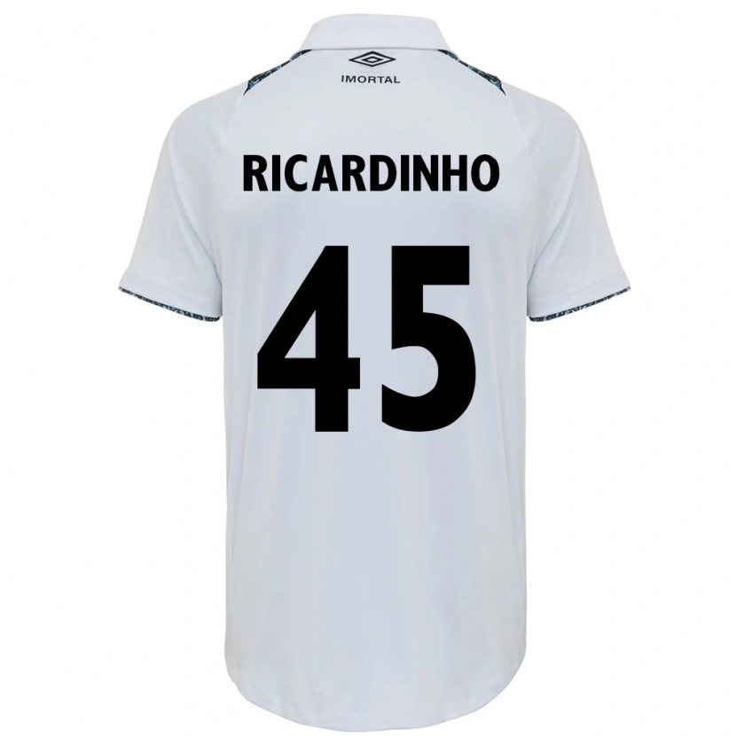 Danxen Kinder Ricardinho #45 Weiß Blau Auswärtstrikot Trikot 2025/26 T-Shirt