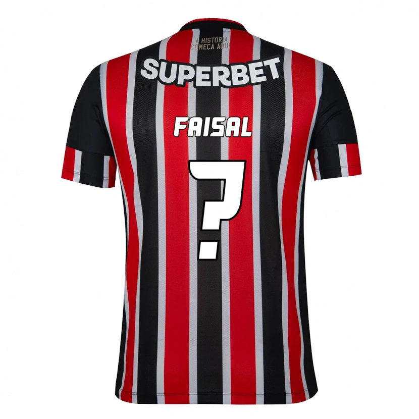 Danxen Kinder King Faisal #0 Schwarz Rot Auswärtstrikot Trikot 2025/26 T-Shirt
