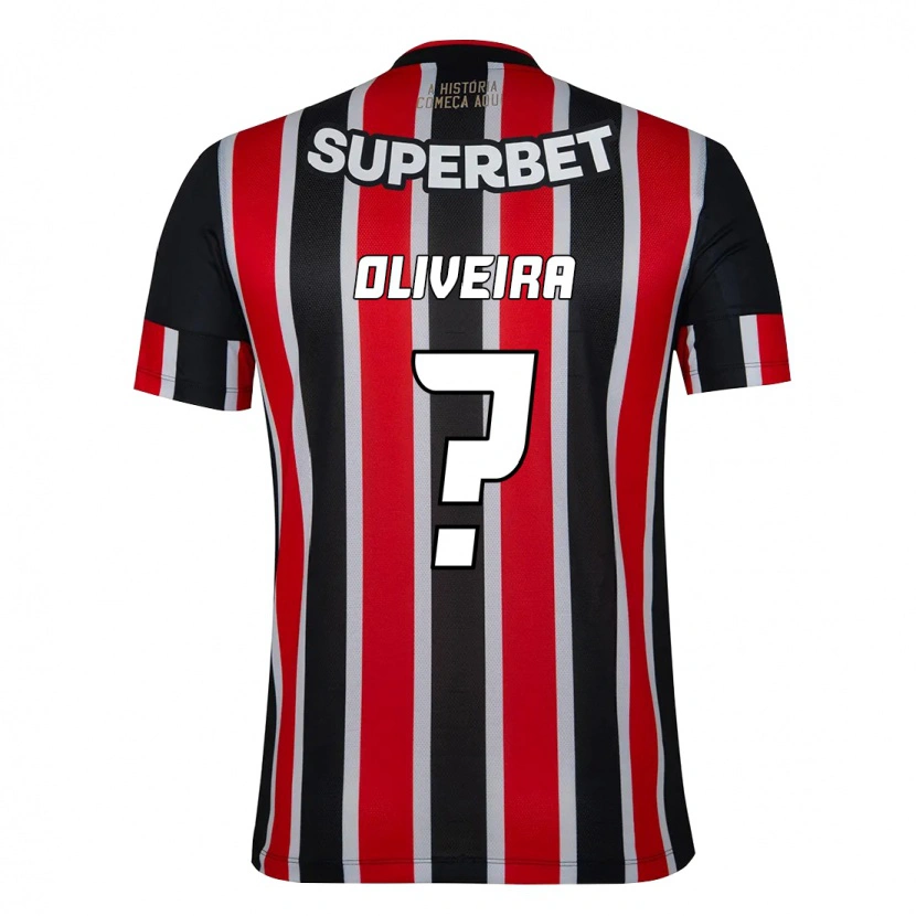 Danxen Kinder Felipe Oliveira #0 Schwarz Rot Auswärtstrikot Trikot 2025/26 T-Shirt