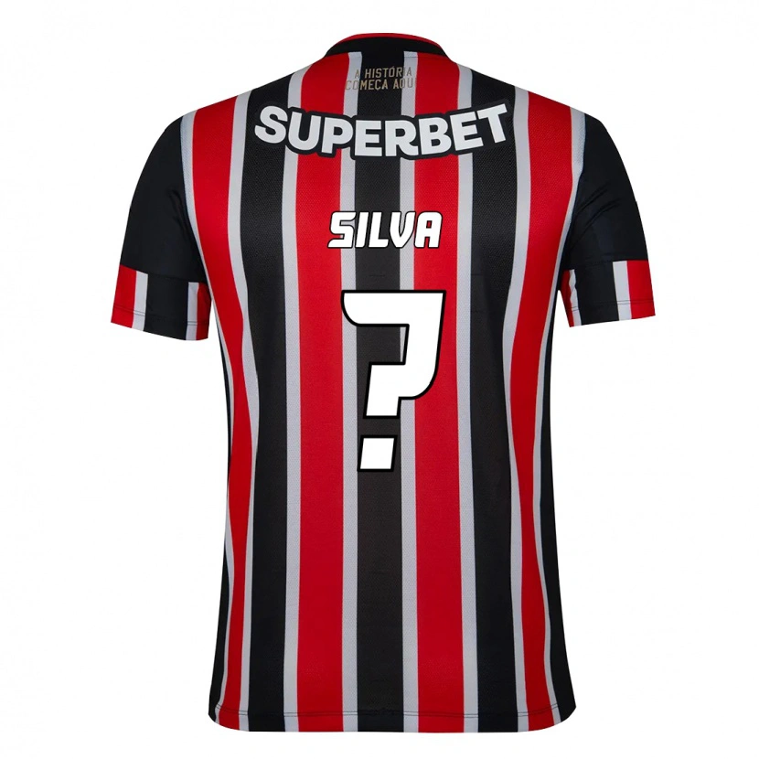 Danxen Kinder Mateus Silva #0 Schwarz Rot Auswärtstrikot Trikot 2025/26 T-Shirt