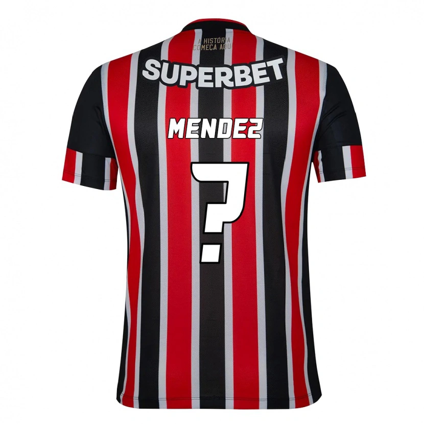 Danxen Kinder Jhegson Méndez #0 Schwarz Rot Auswärtstrikot Trikot 2025/26 T-Shirt