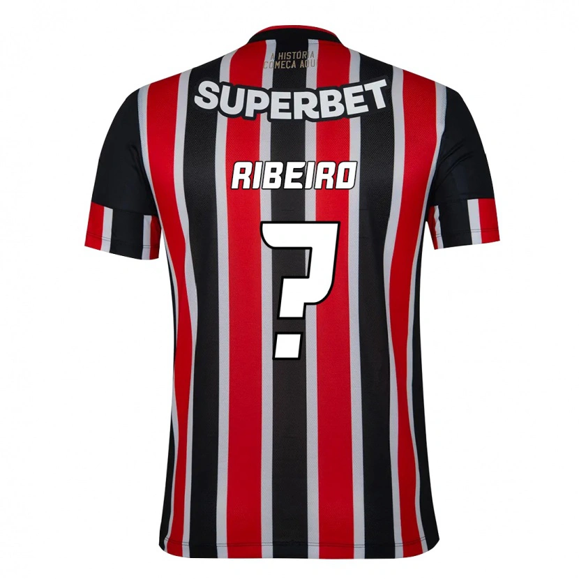 Danxen Kinder Thiago Ribeiro #0 Schwarz Rot Auswärtstrikot Trikot 2025/26 T-Shirt