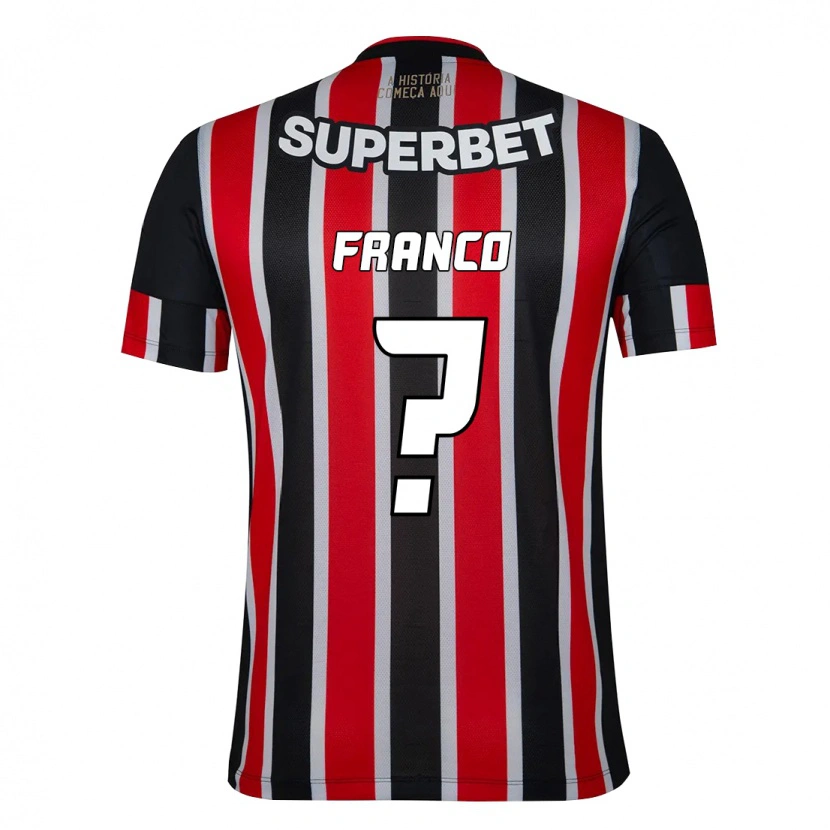 Danxen Kinder Franco #0 Schwarz Rot Auswärtstrikot Trikot 2025/26 T-Shirt