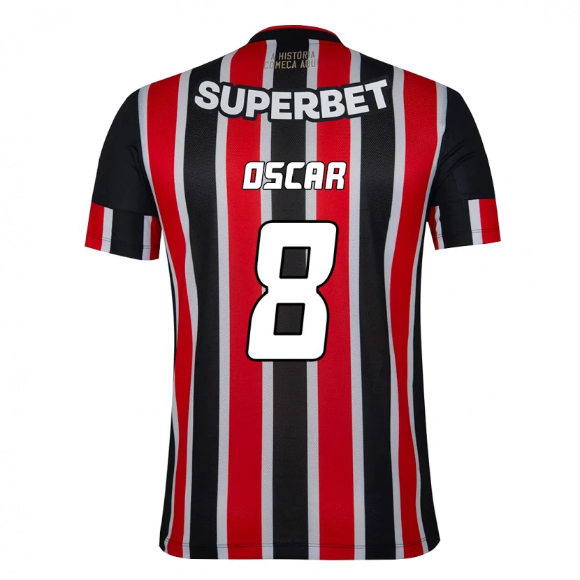 Danxen Kinder Oscar #8 Schwarz Rot Auswärtstrikot Trikot 2025/26 T-Shirt
