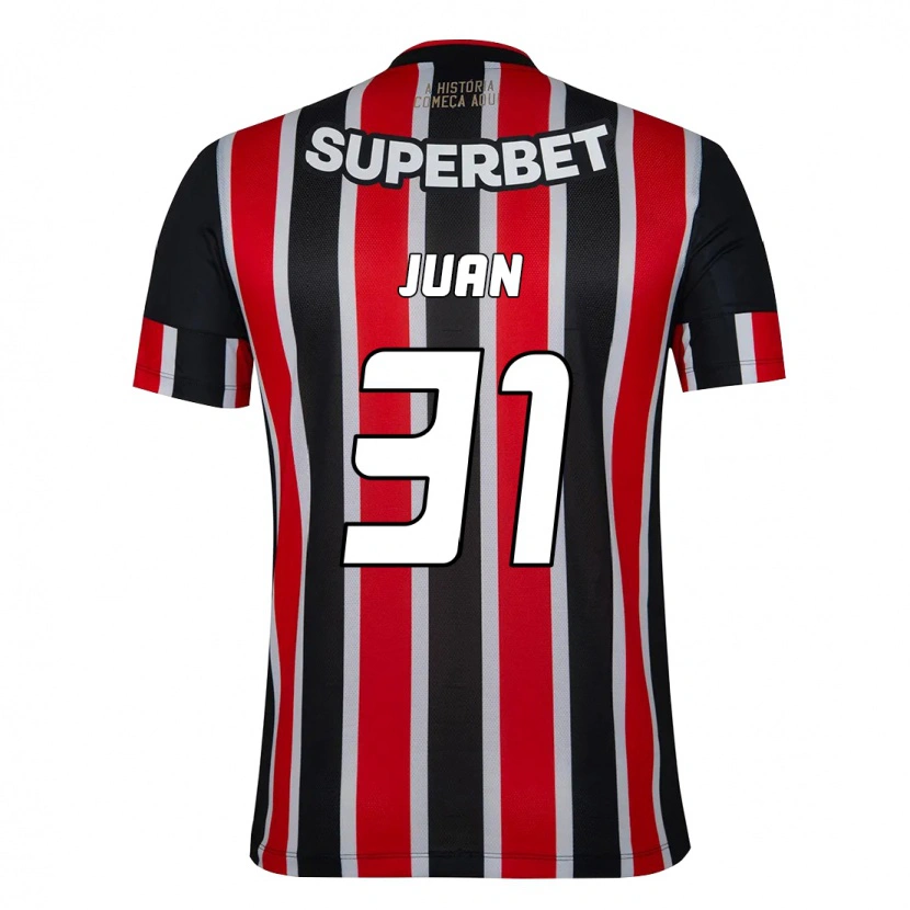 Danxen Kinder Juan #31 Schwarz Rot Auswärtstrikot Trikot 2025/26 T-Shirt