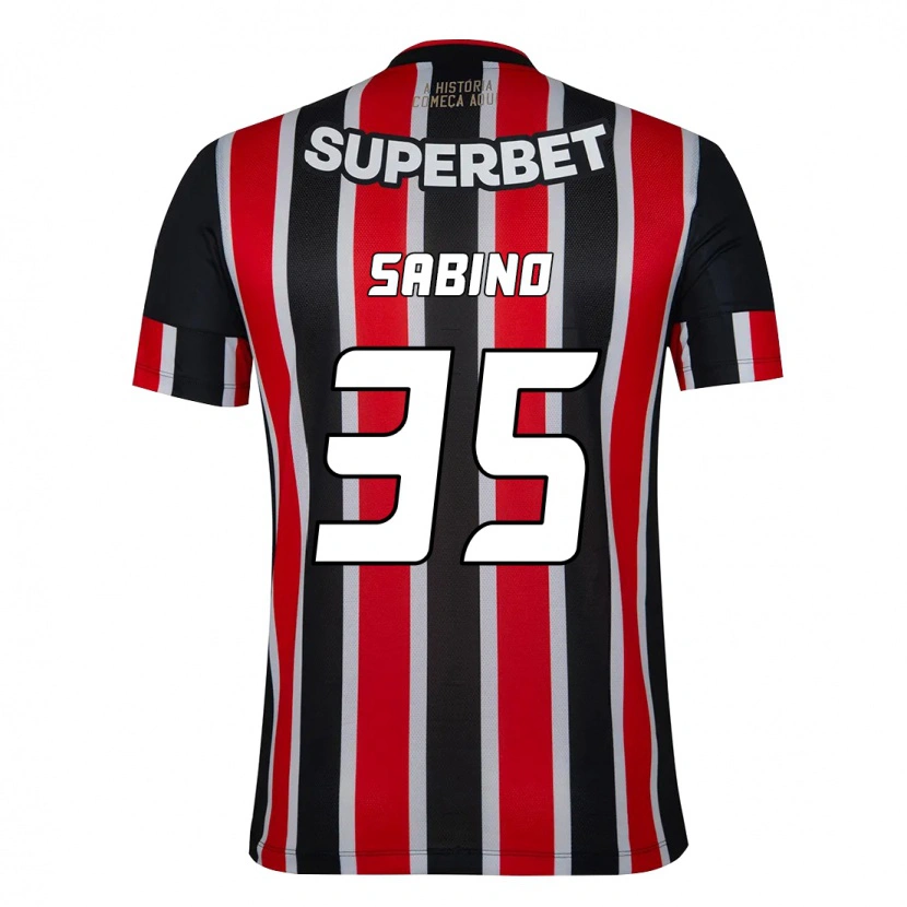 Danxen Kinder Sabino #35 Schwarz Rot Auswärtstrikot Trikot 2025/26 T-Shirt