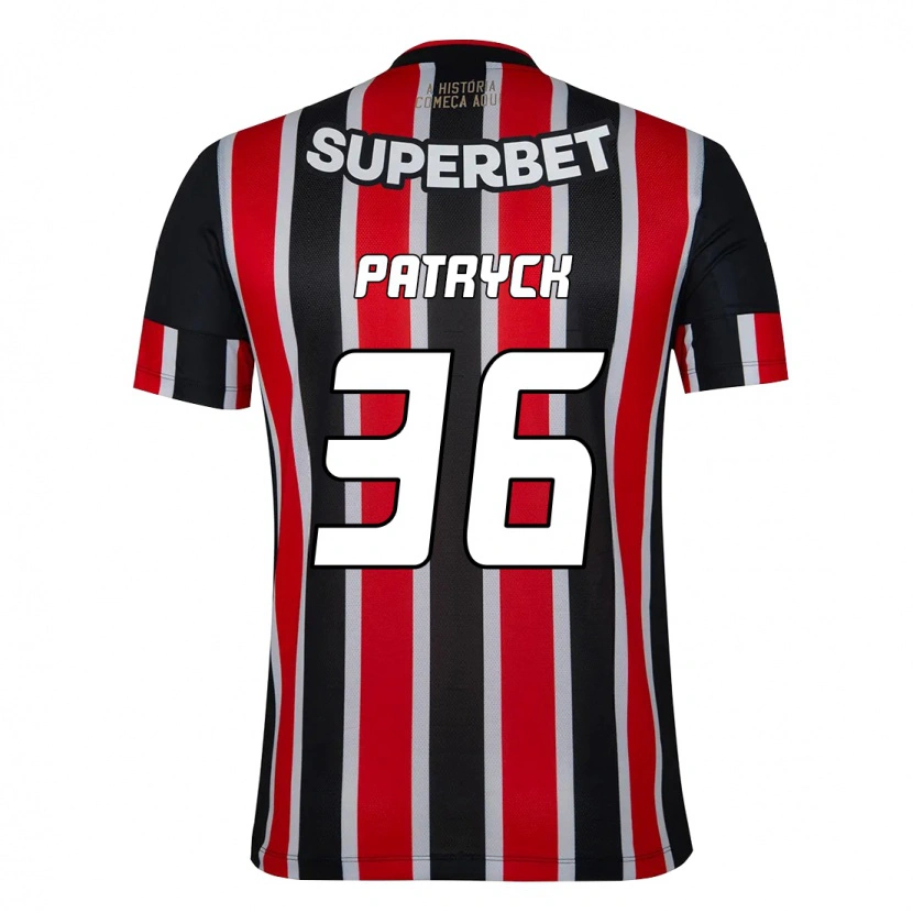 Danxen Kinder Patryck #36 Schwarz Rot Auswärtstrikot Trikot 2025/26 T-Shirt