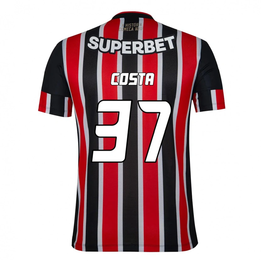 Danxen Kinder Talles Costa #37 Schwarz Rot Auswärtstrikot Trikot 2025/26 T-Shirt