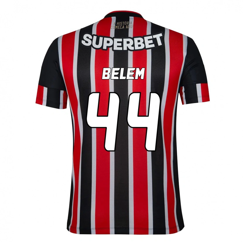 Danxen Kinder Matheus Belém #44 Schwarz Rot Auswärtstrikot Trikot 2025/26 T-Shirt