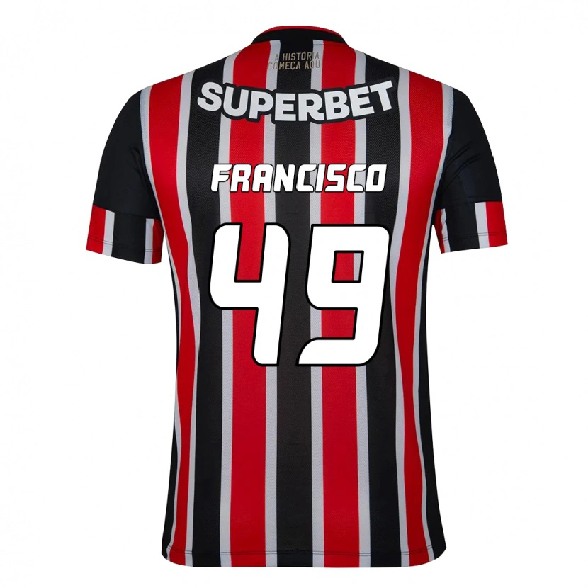 Danxen Kinder Ryan Francisco #49 Schwarz Rot Auswärtstrikot Trikot 2025/26 T-Shirt