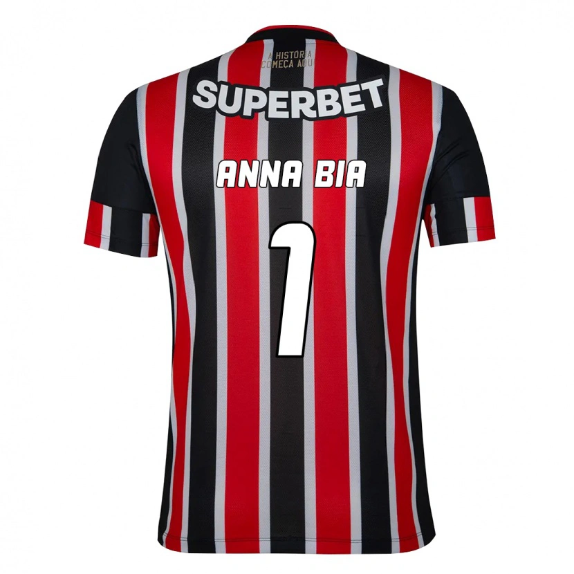 Danxen Kinder Anna Bia #1 Schwarz Rot Auswärtstrikot Trikot 2025/26 T-Shirt