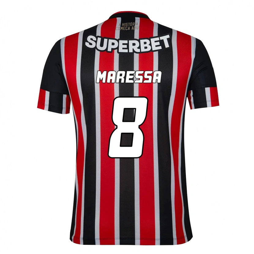 Danxen Kinder Maressa #8 Schwarz Rot Auswärtstrikot Trikot 2025/26 T-Shirt