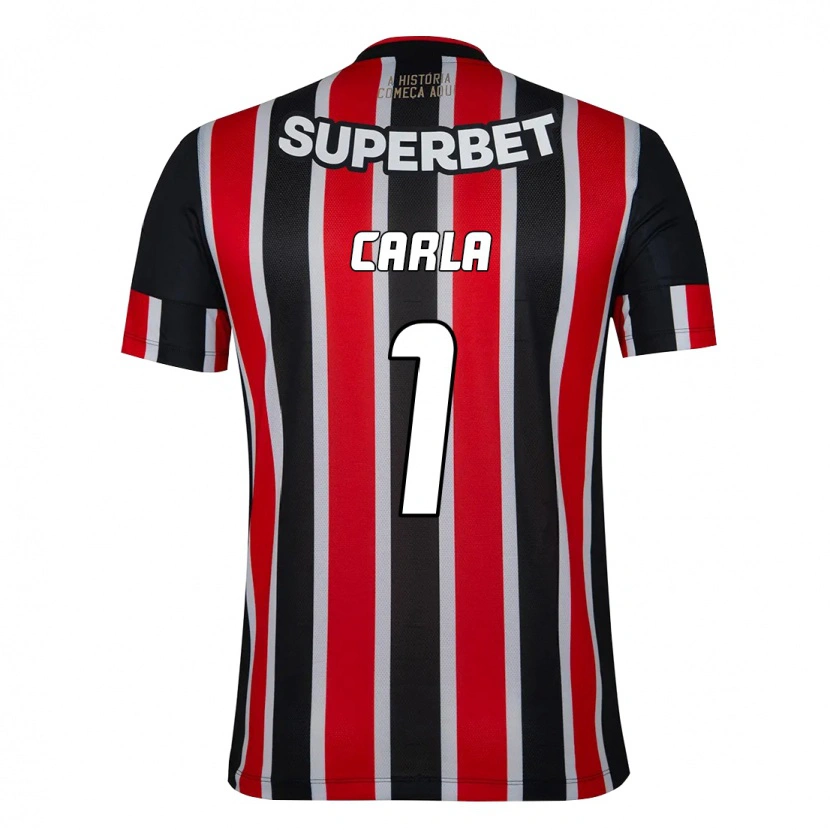 Danxen Kinder Carla #1 Schwarz Rot Auswärtstrikot Trikot 2025/26 T-Shirt