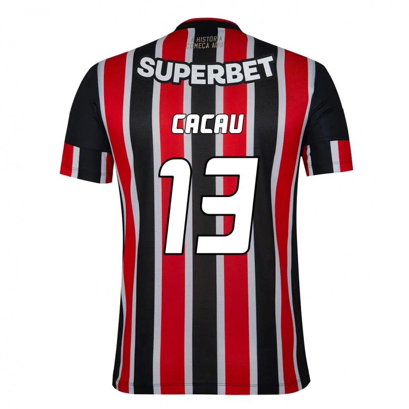 Danxen Kinder Cacau #13 Schwarz Rot Auswärtstrikot Trikot 2025/26 T-Shirt