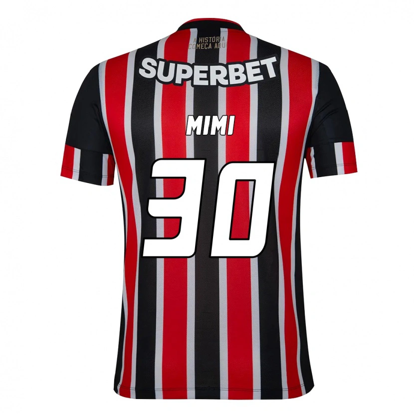 Danxen Kinder Mimi #30 Schwarz Rot Auswärtstrikot Trikot 2025/26 T-Shirt