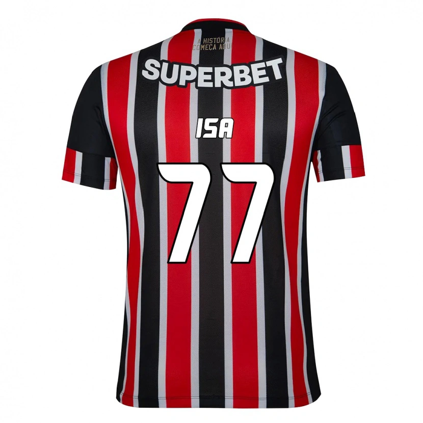 Danxen Kinder Isa #77 Schwarz Rot Auswärtstrikot Trikot 2025/26 T-Shirt