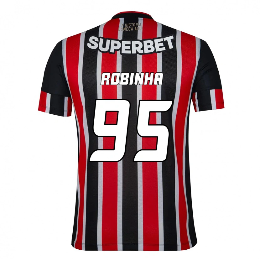 Danxen Kinder Robinha #95 Schwarz Rot Auswärtstrikot Trikot 2025/26 T-Shirt