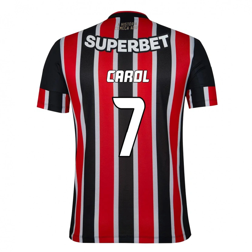 Danxen Kinder Carol #7 Schwarz Rot Auswärtstrikot Trikot 2025/26 T-Shirt