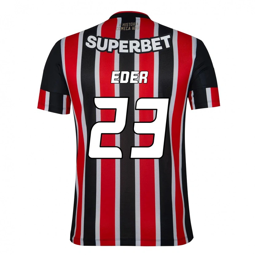 Danxen Kinder Eder #23 Schwarz Rot Auswärtstrikot Trikot 2025/26 T-Shirt