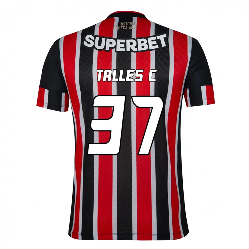 Danxen Kinder Talles #37 Schwarz Rot Auswärtstrikot Trikot 2025/26 T-Shirt