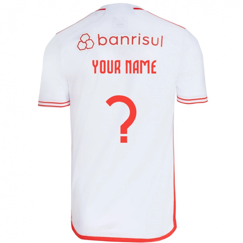 Danxen Kinder Ihren Namen #0 Weiß Rot Auswärtstrikot Trikot 2025/26 T-Shirt