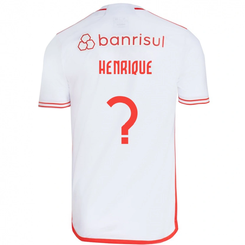 Danxen Kinder Henrique #0 Weiß Rot Auswärtstrikot Trikot 2025/26 T-Shirt