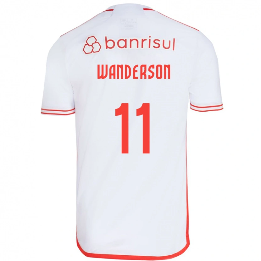 Danxen Kinder Wanderson #11 Weiß Rot Auswärtstrikot Trikot 2025/26 T-Shirt