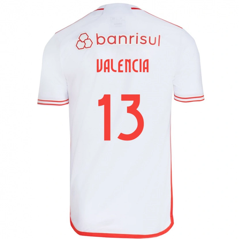 Danxen Kinder Enner Valencia #13 Weiß Rot Auswärtstrikot Trikot 2025/26 T-Shirt