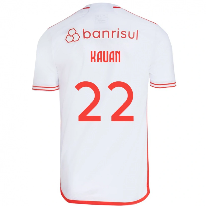 Danxen Kinder Kauan #22 Weiß Rot Auswärtstrikot Trikot 2025/26 T-Shirt
