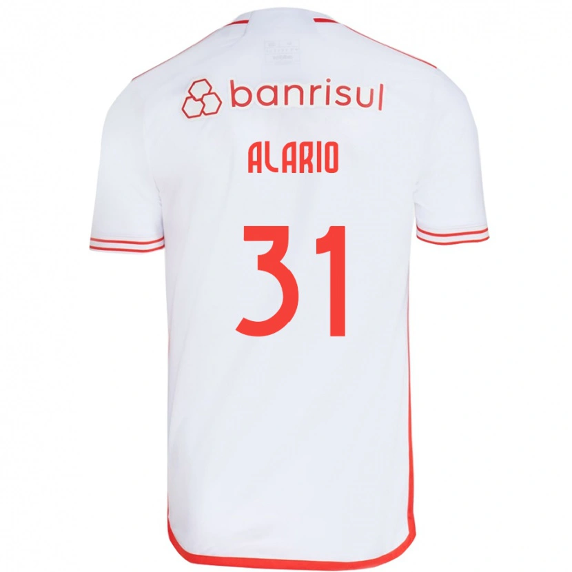 Danxen Kinder Lucas Alario #31 Weiß Rot Auswärtstrikot Trikot 2025/26 T-Shirt