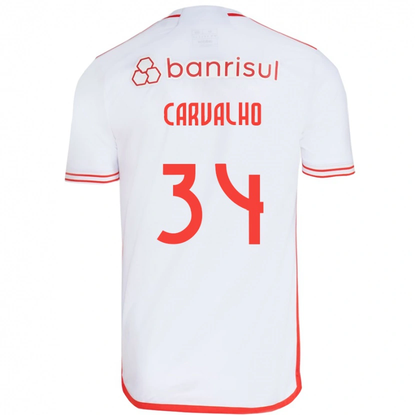 Danxen Kinder Gabriel Carvalho #34 Weiß Rot Auswärtstrikot Trikot 2025/26 T-Shirt