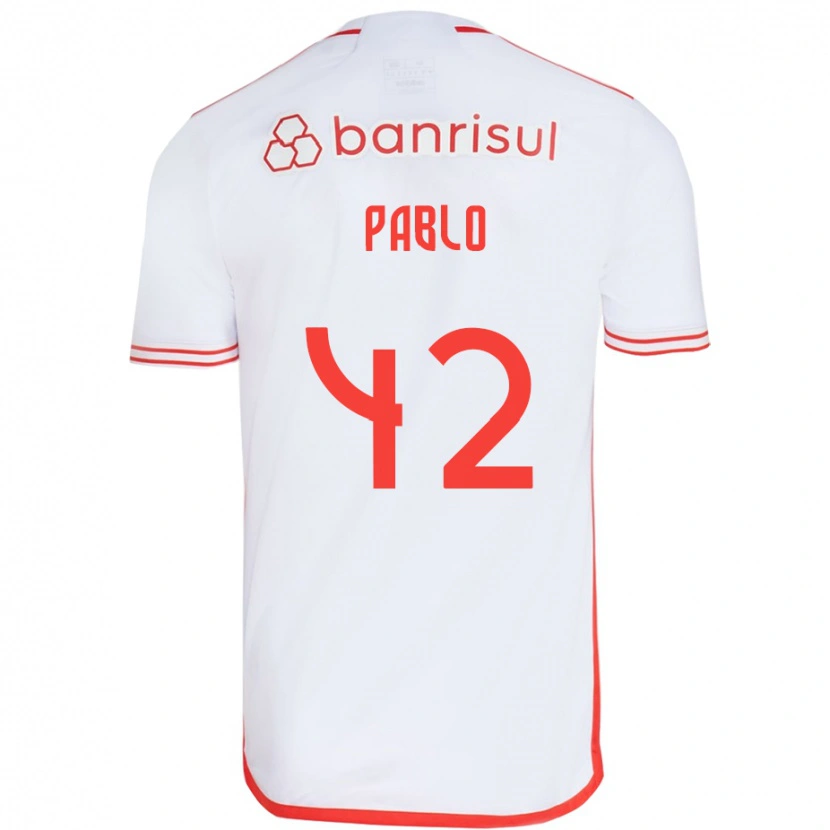 Danxen Kinder Pablo #42 Weiß Rot Auswärtstrikot Trikot 2025/26 T-Shirt