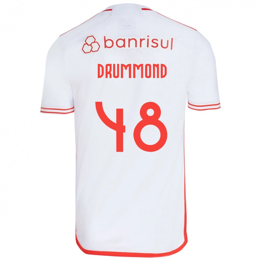 Danxen Kinder Lucca Drummond #48 Weiß Rot Auswärtstrikot Trikot 2025/26 T-Shirt