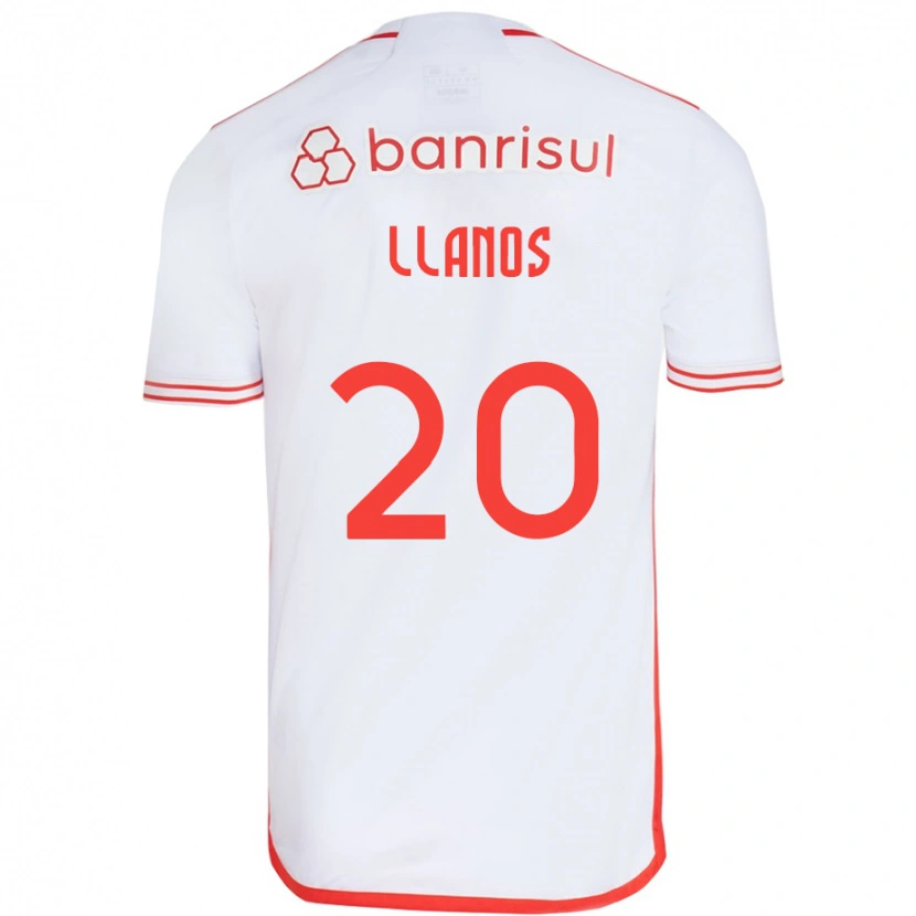 Danxen Kinder Pati Llanos #20 Weiß Rot Auswärtstrikot Trikot 2025/26 T-Shirt