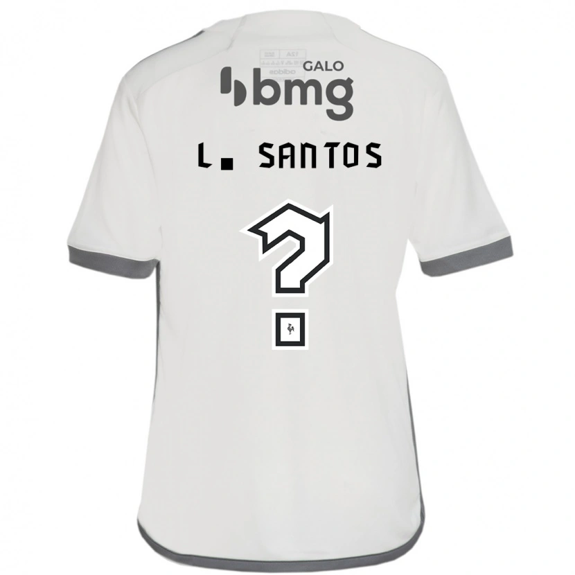 Danxen Kinder Léo Santos #0 Off-White Auswärtstrikot Trikot 2025/26 T-Shirt