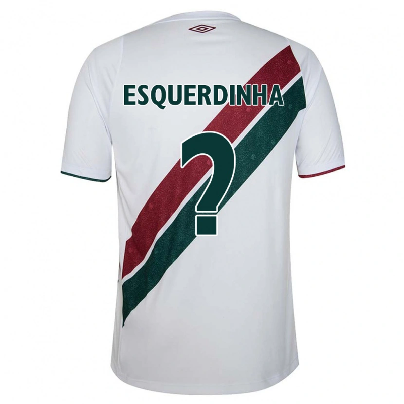 Danxen Kinder Esquerdinha #0 Weiß Grün Kastanienbraun Auswärtstrikot Trikot 2025/26 T-Shirt