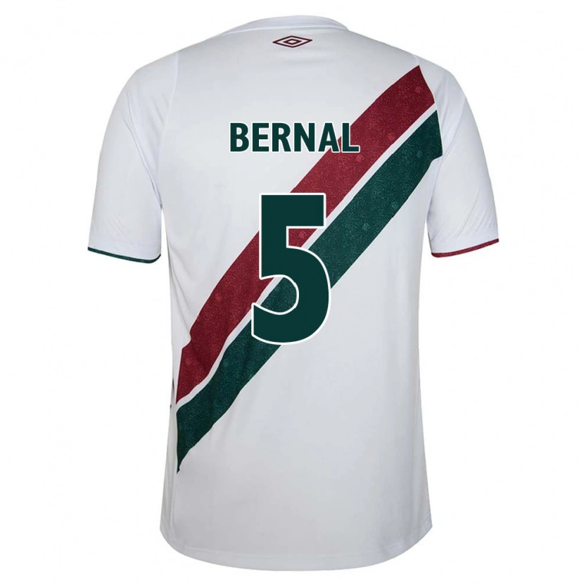 Danxen Kinder Facundo Bernal #5 Weiß Grün Kastanienbraun Auswärtstrikot Trikot 2025/26 T-Shirt