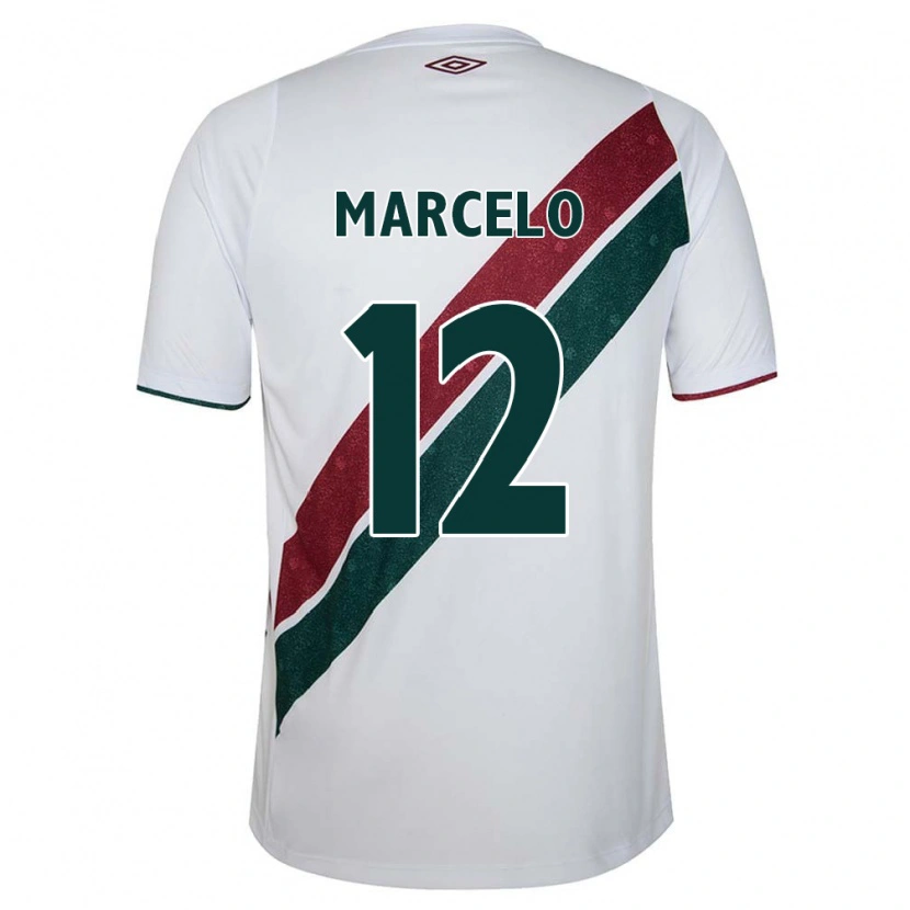Danxen Kinder Marcelo #12 Weiß Grün Kastanienbraun Auswärtstrikot Trikot 2025/26 T-Shirt