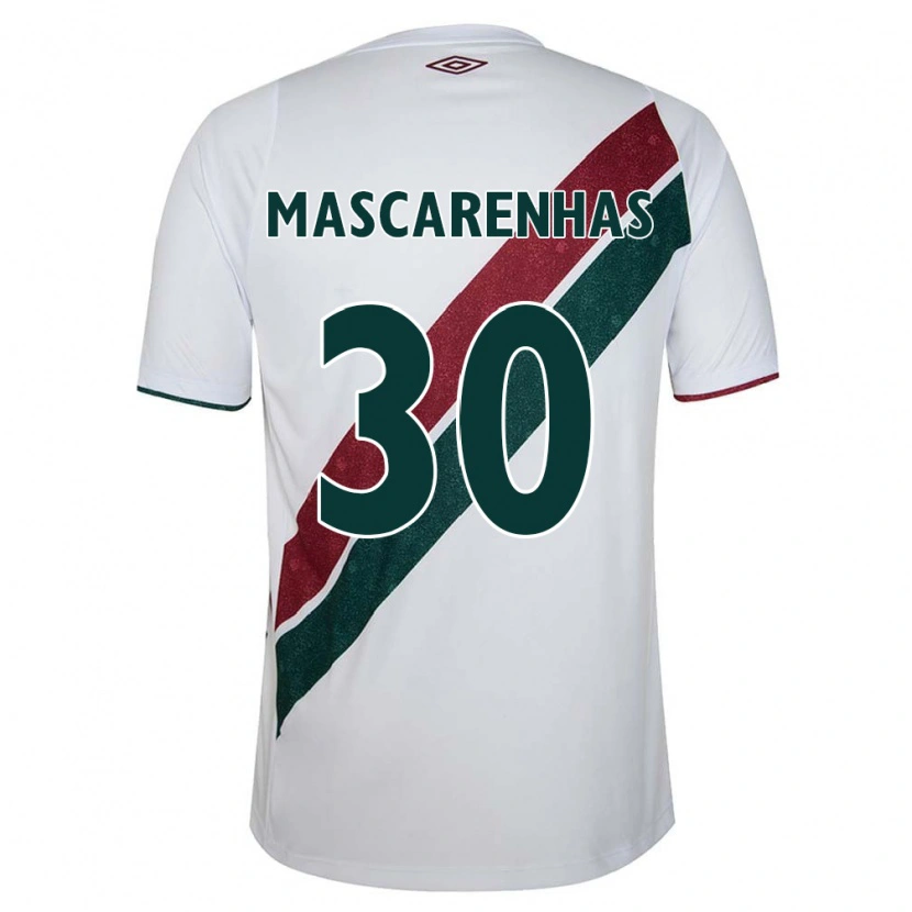 Danxen Kinder Matheus Mascarenhas #30 Weiß Grün Kastanienbraun Auswärtstrikot Trikot 2025/26 T-Shirt