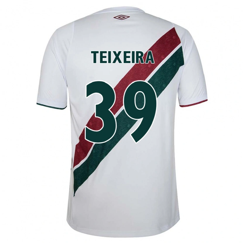 Danxen Kinder Gabriel Teixeira #39 Weiß Grün Kastanienbraun Auswärtstrikot Trikot 2025/26 T-Shirt