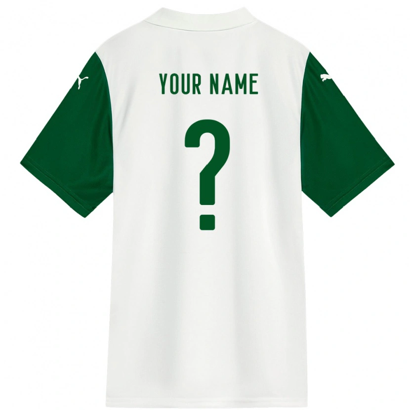 Danxen Kinder Ihren Namen #0 Weiß Grün Auswärtstrikot Trikot 2025/26 T-Shirt