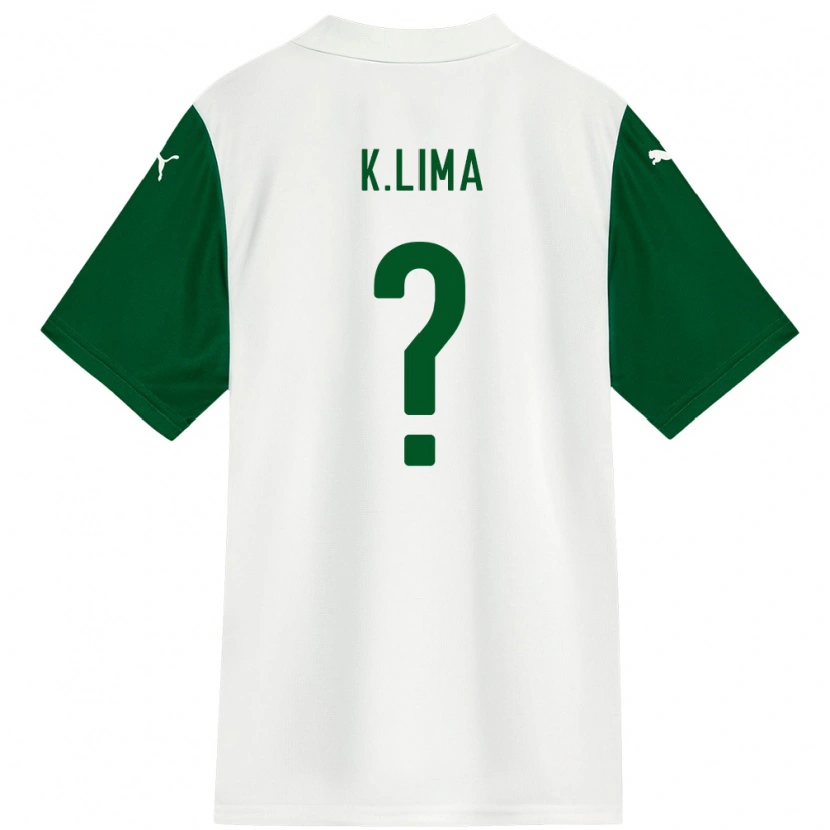 Danxen Kinder Kauan Lima #0 Weiß Grün Auswärtstrikot Trikot 2025/26 T-Shirt