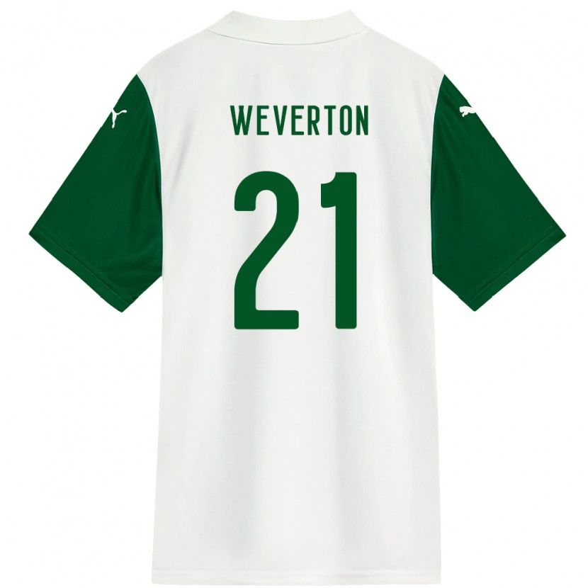 Danxen Kinder Weverton #21 Weiß Grün Auswärtstrikot Trikot 2025/26 T-Shirt
