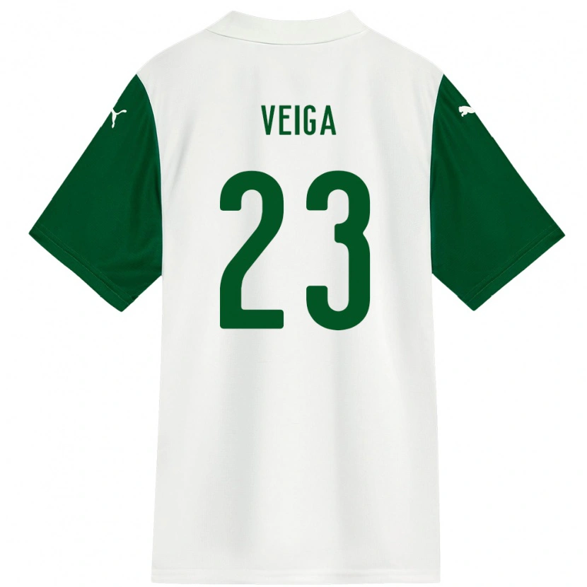 Danxen Kinder Raphael Veiga #23 Weiß Grün Auswärtstrikot Trikot 2025/26 T-Shirt