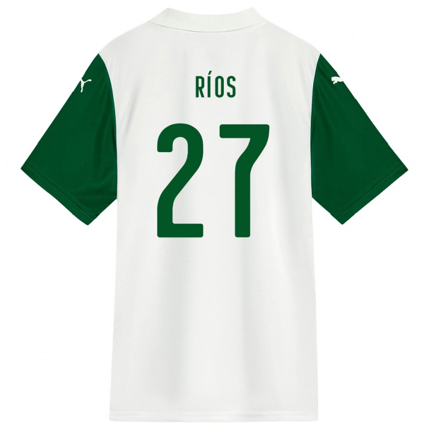 Danxen Kinder Richard Ríos #27 Weiß Grün Auswärtstrikot Trikot 2025/26 T-Shirt